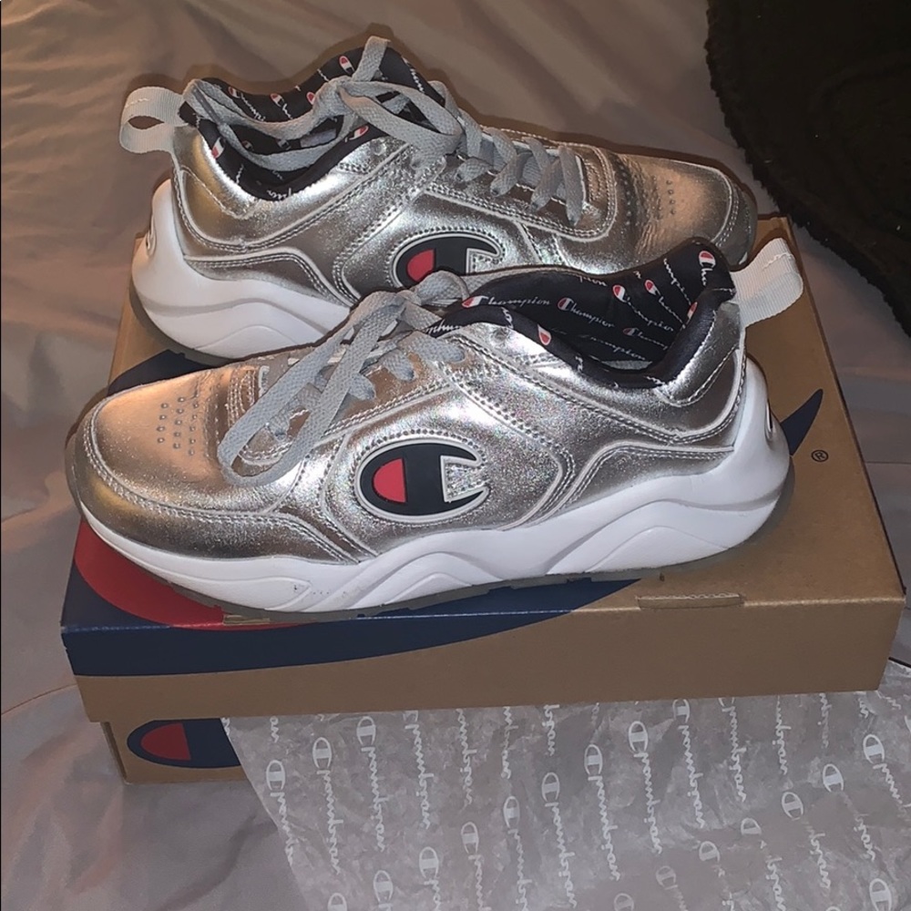 Metallic NASA Champion sneakers